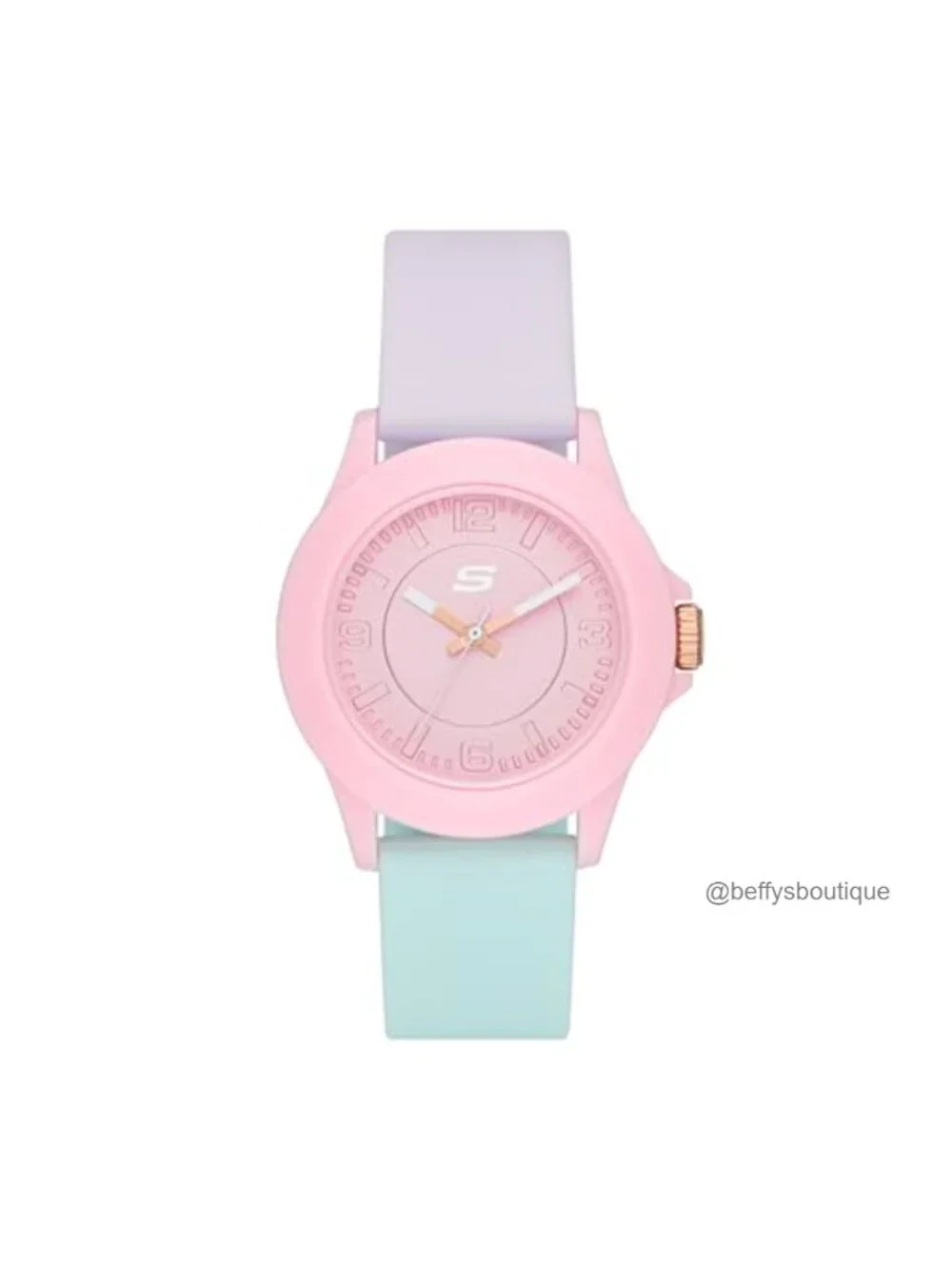 Women's Quartz Watch - Pink Dial, Polycarbonate Case, Silicone Band, Water